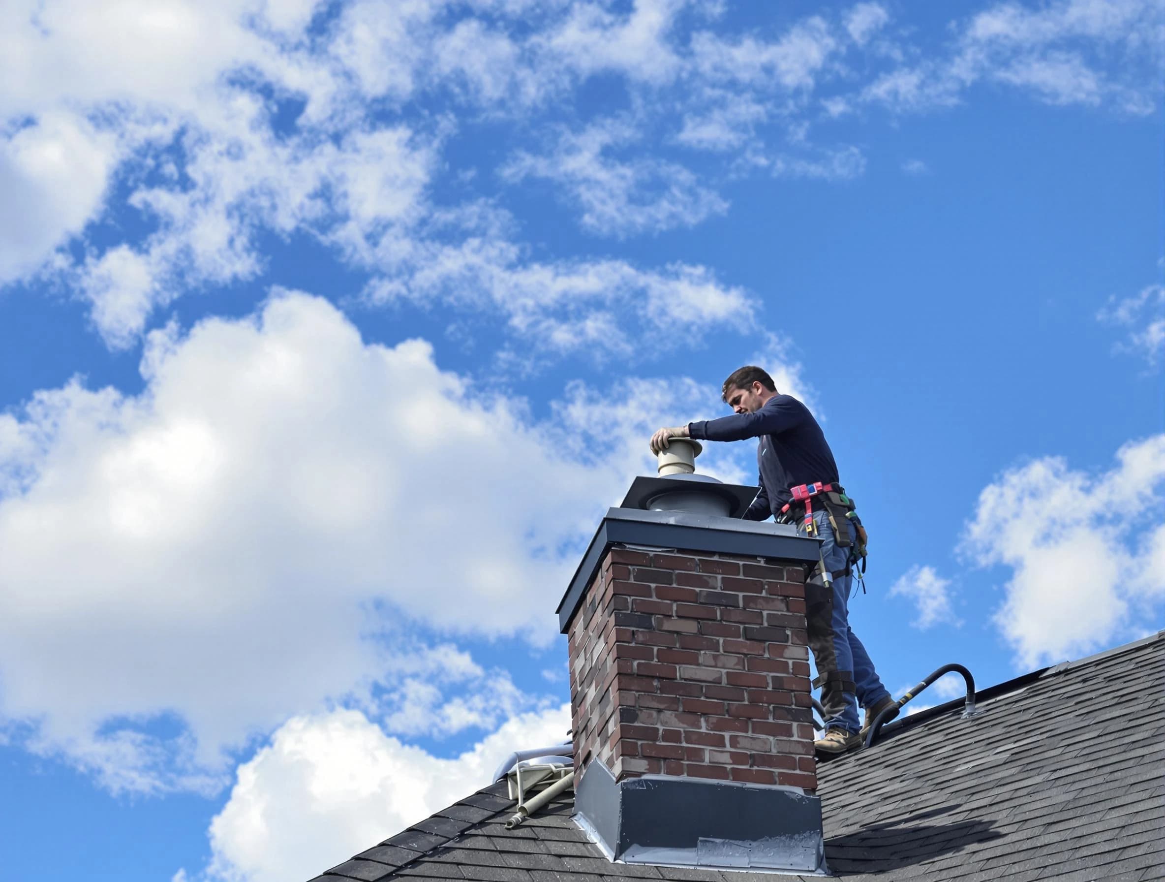 Firestone Chimney Sweep installing a sturdy chimney cap in Firestone, CO