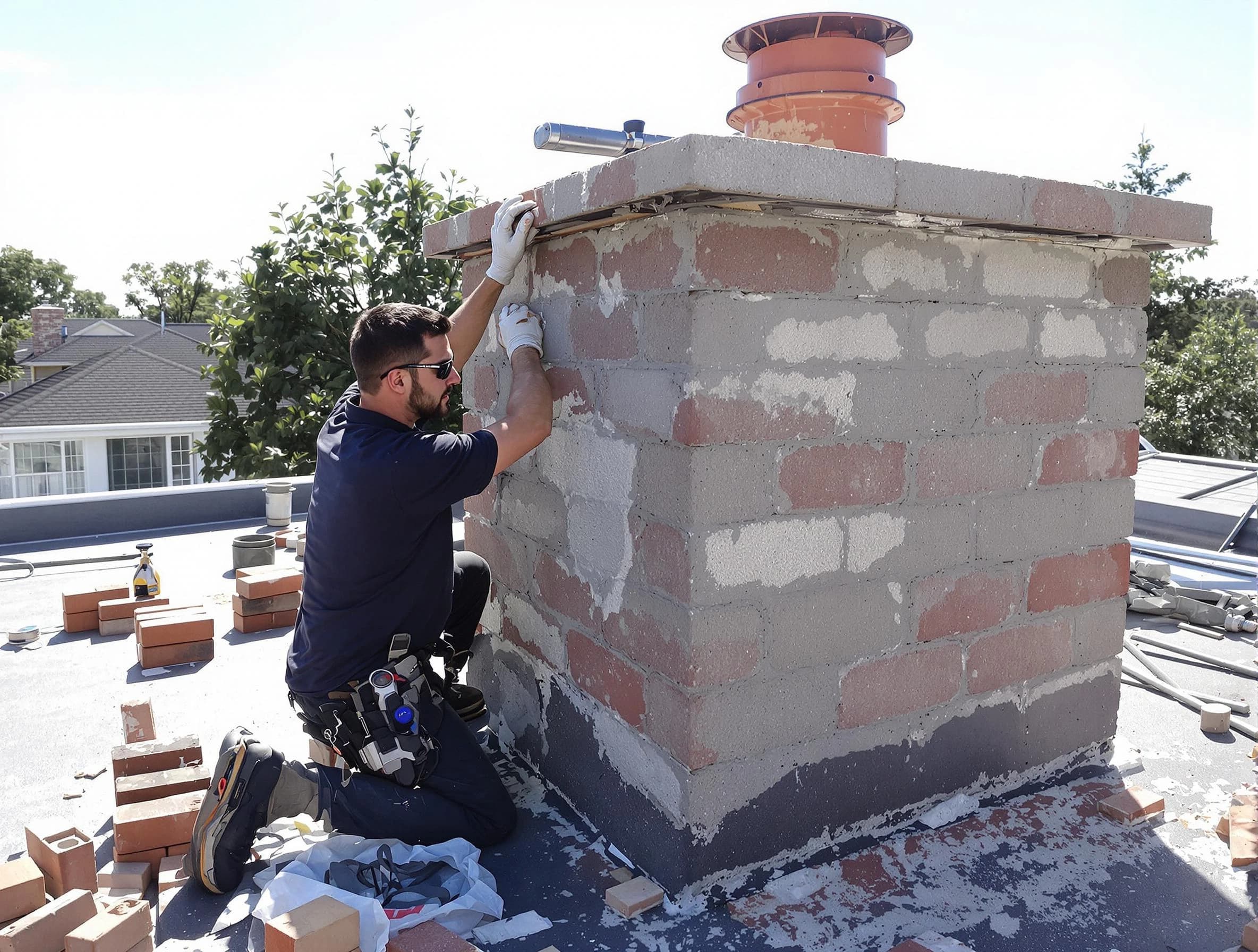 Advanced chimney repair process by Firestone Chimney Sweep in Firestone, CO