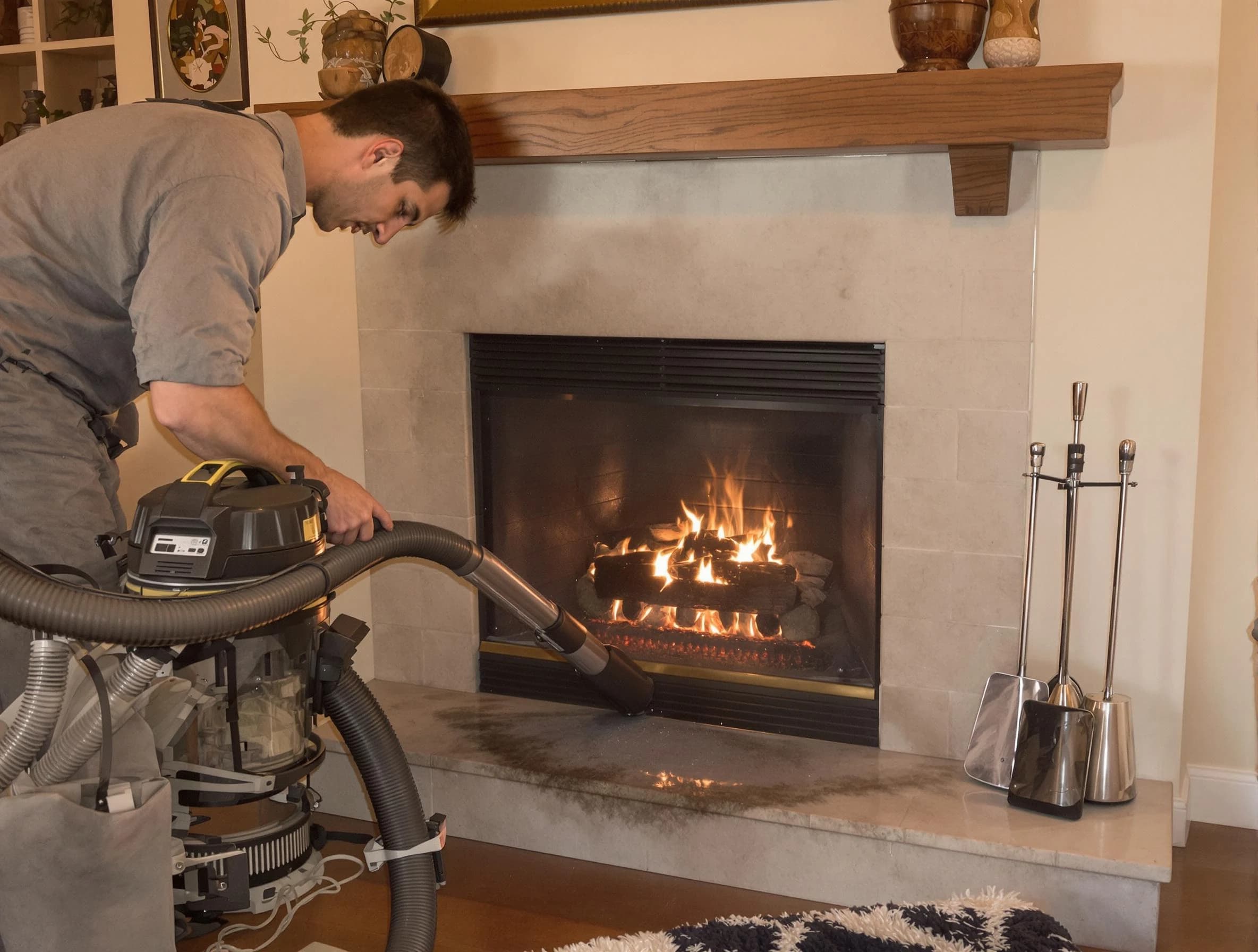 Routine fireplace upkeep by Firestone Chimney Sweep in Firestone, CO