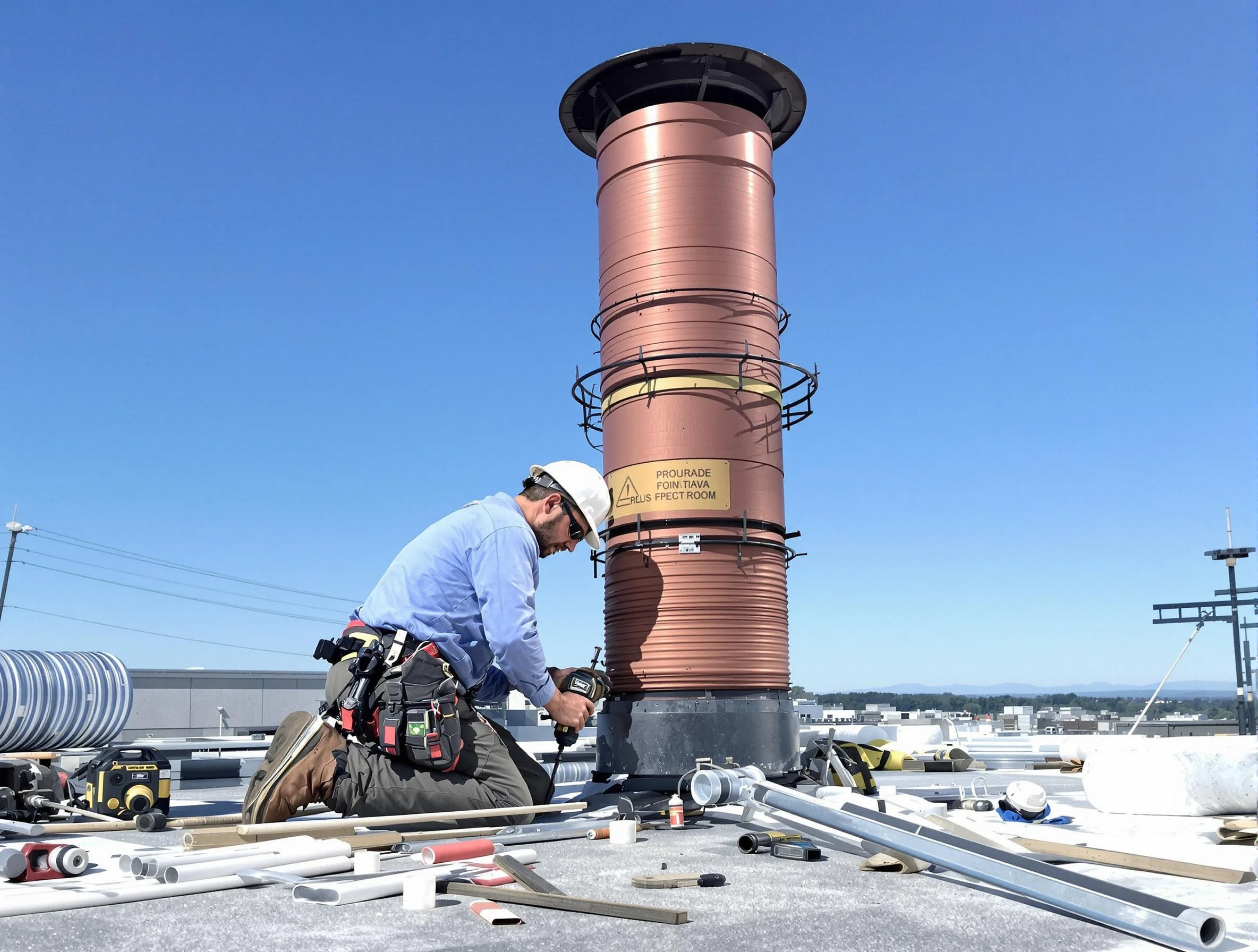 Installed chimney liner by Firestone Chimney Sweep in Firestone, CO