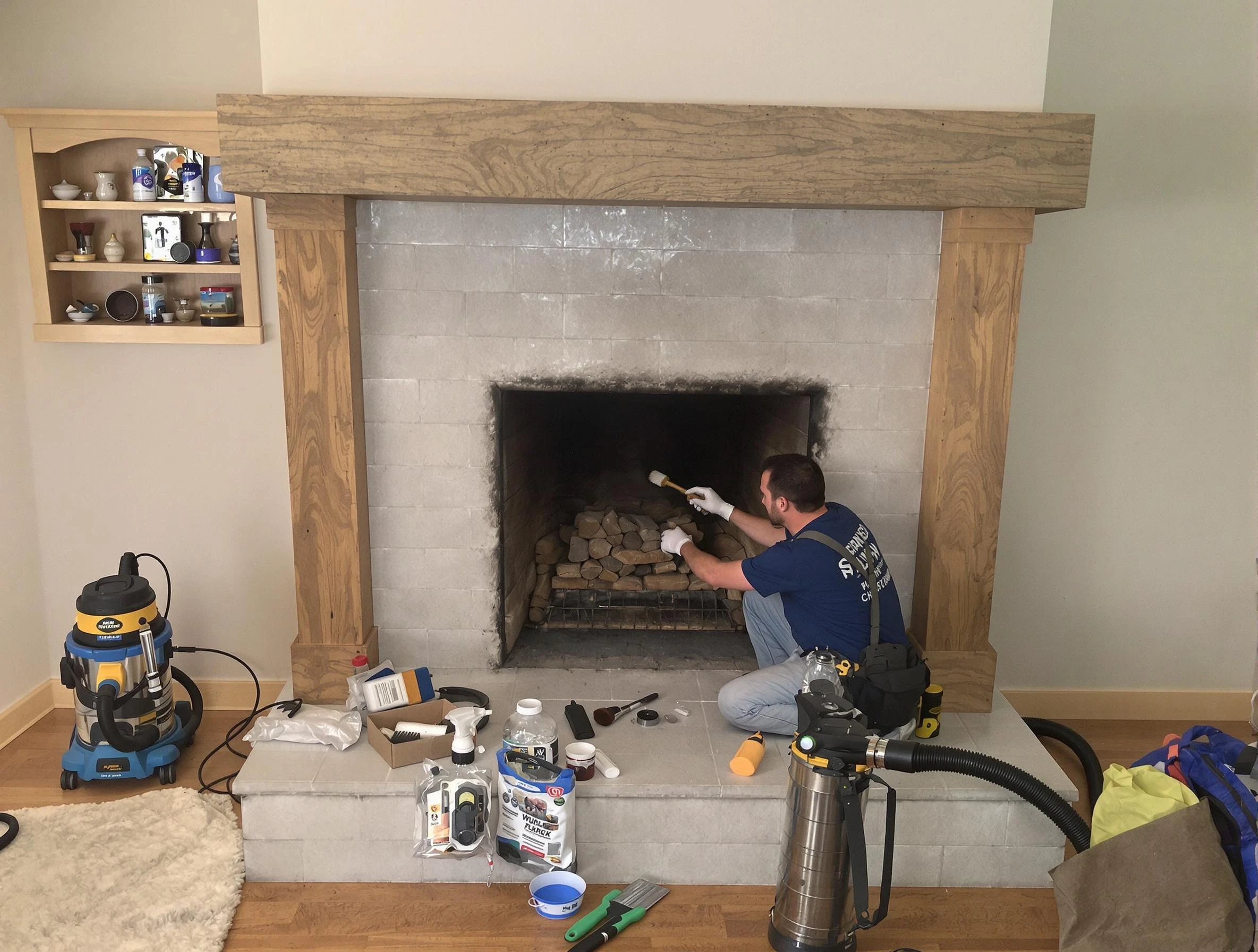 Detailed creosote removal process by Firestone Chimney Sweep in Firestone, CO