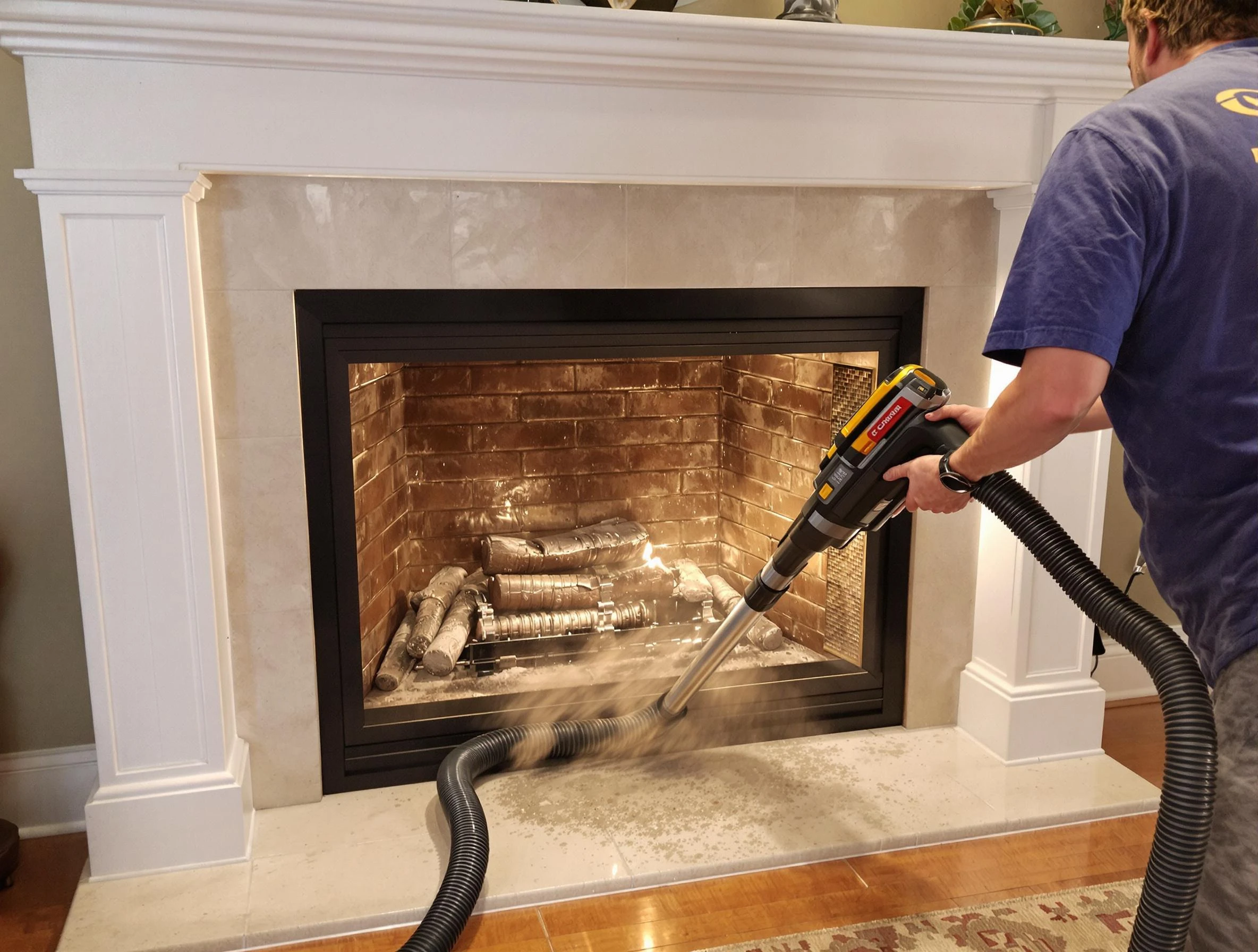 Fireplace cleaning performed by Firestone Chimney Sweep in Firestone, CO