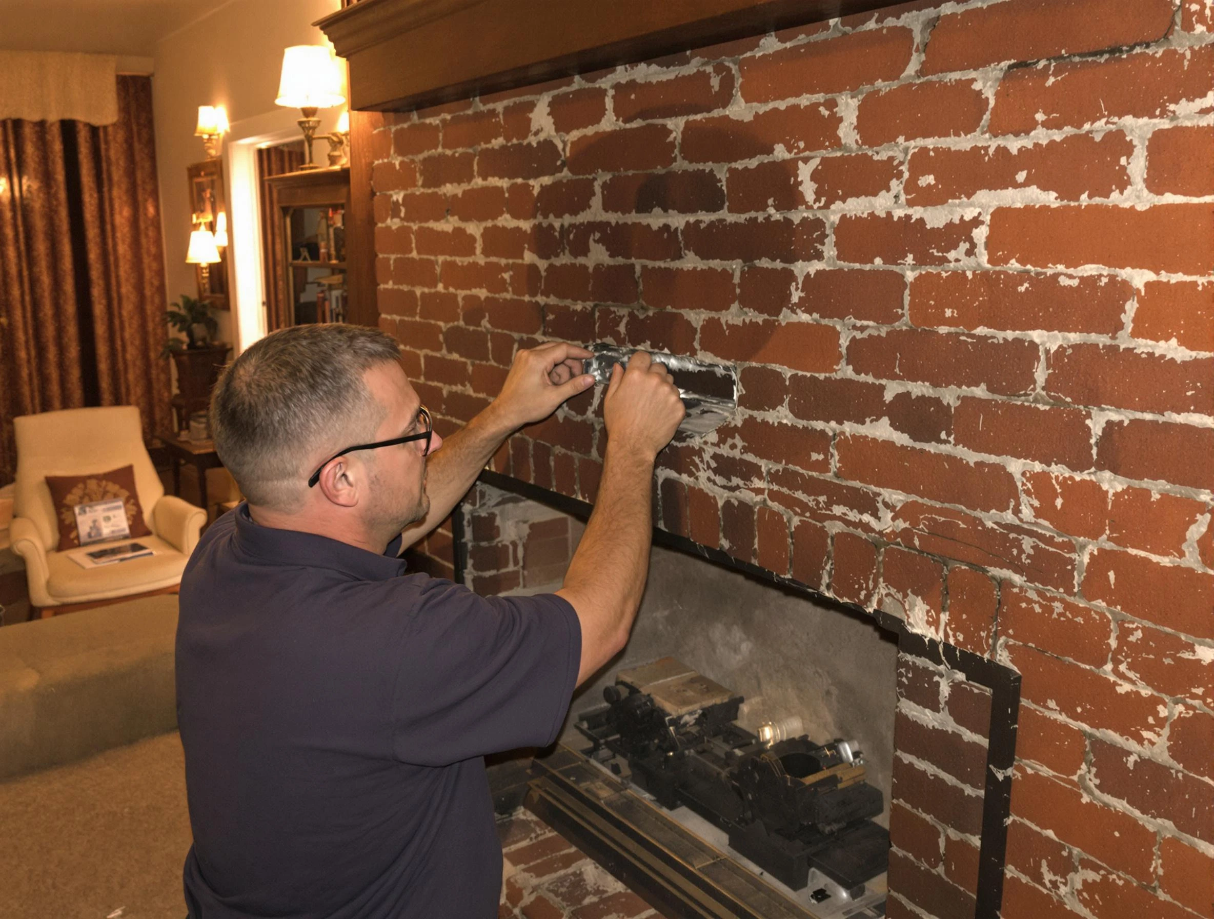 Firestone Chimney Sweep expert fixing a fireplace in Firestone, CO